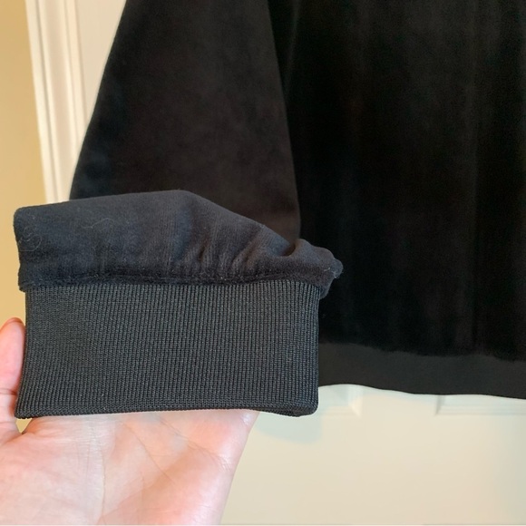 Etre Cecile Black Velour Bomber Zip Up Jacket, size XL - Picture 6 of 9